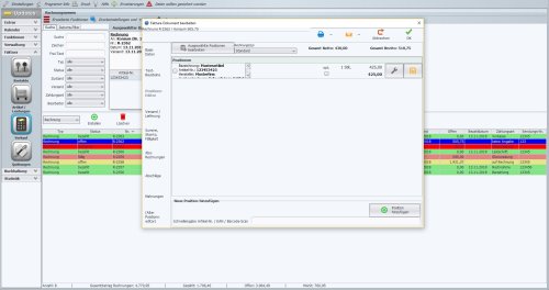 Faktura Software Business Positionen